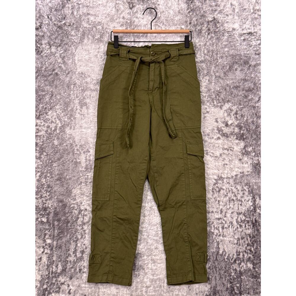 Alex Mill Pants 2 Womens Green Expedition Green Twill Cargo Belted